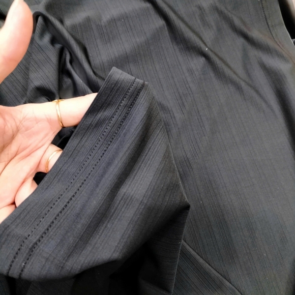 Áo Thun Lạnh Sọc Ngang Big Size Nam (80-140kg) - Đen -