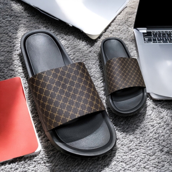 Dép Đúc Quai Ngang Big Size Nam (size 45 46 47) - Nâu -