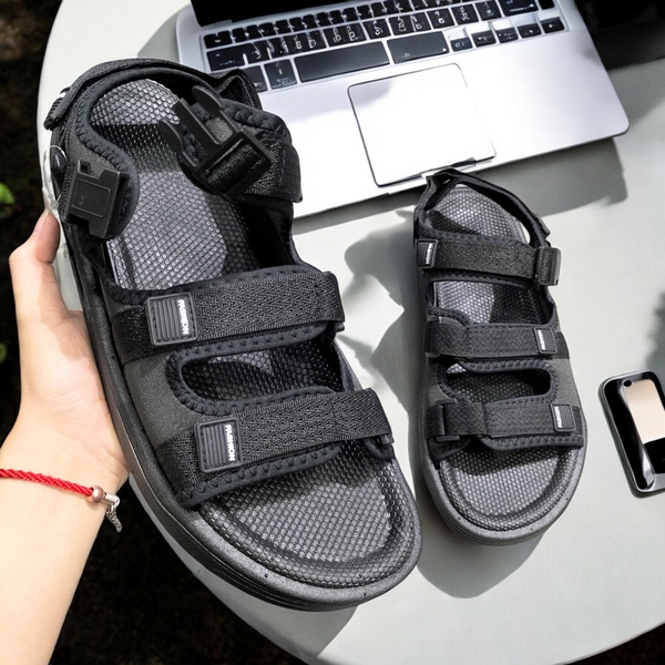 Sandal 3 quai dán có nút bấm big size nam