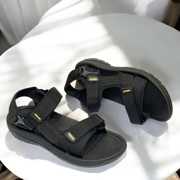 Sandal 2 quai nam big size, dép quai hậu size lớn (size 45 46 47) - Đen - 