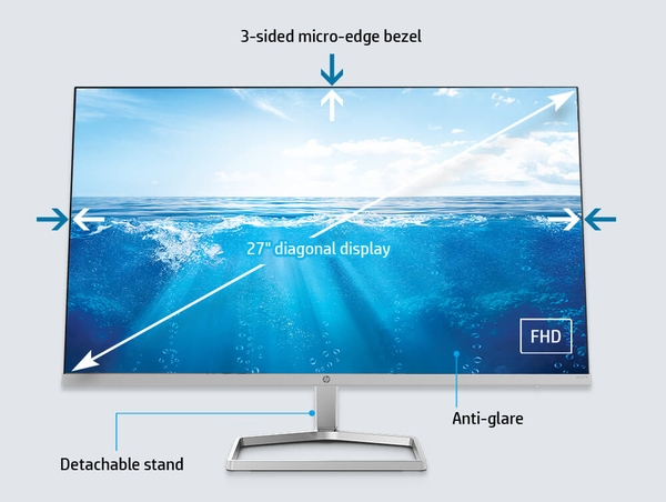 Màn hình máy tính HP M27f 2H0N1AA 27 inch FHD IPS Đen