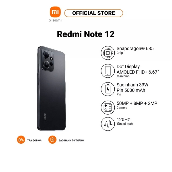 Điện thoại Xiaomi Redmi Note 12 (4GB|128GB)