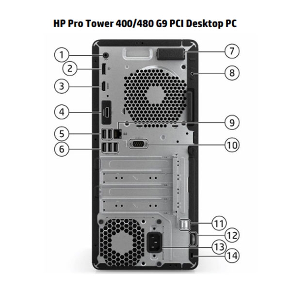 Máy tính đồng bộ HP Prodesk 400 G9 MT (72K96PA) ( i3-12100 | 4GD4 | 256GSSD  | Windows 11 Home SL/ ĐEN)