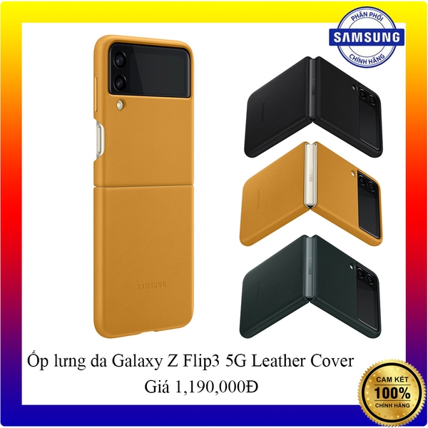 Ốp lưng da Galaxy Z Flip 3 5G Leather Cover