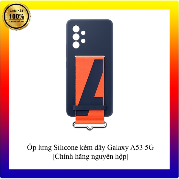 Ốp lưng kèm dây Silicone With Strap cho Galaxy A53 5G