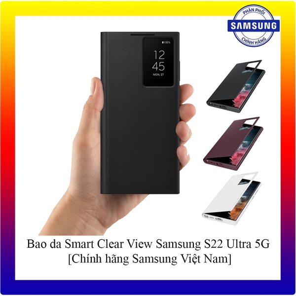 Bao da Smart Clear View Samsung S22 Ultra 5G
