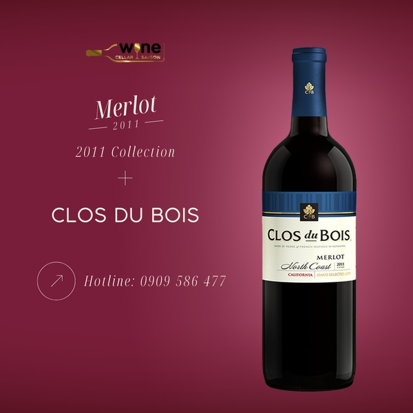 Giống nho Merlot và chai vang trứ danh Clos Du Bois 2011