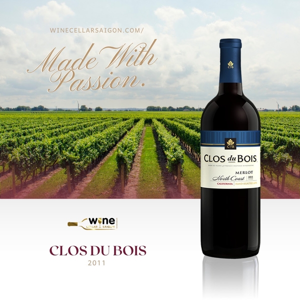 Chương trình khuyến mãi khủng Vang MỸ Clos Du Bois Merlot 2011