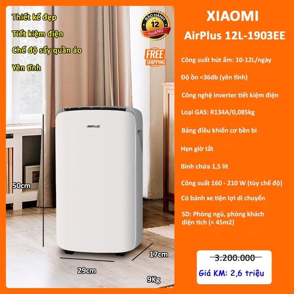 Máy hút ẩm Xiaomi Air Plus 12L