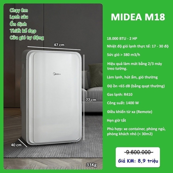 Điều hoà di động Midea M18