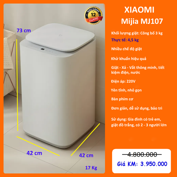 Máy giặt mini Xiaomi Mijia MJ107