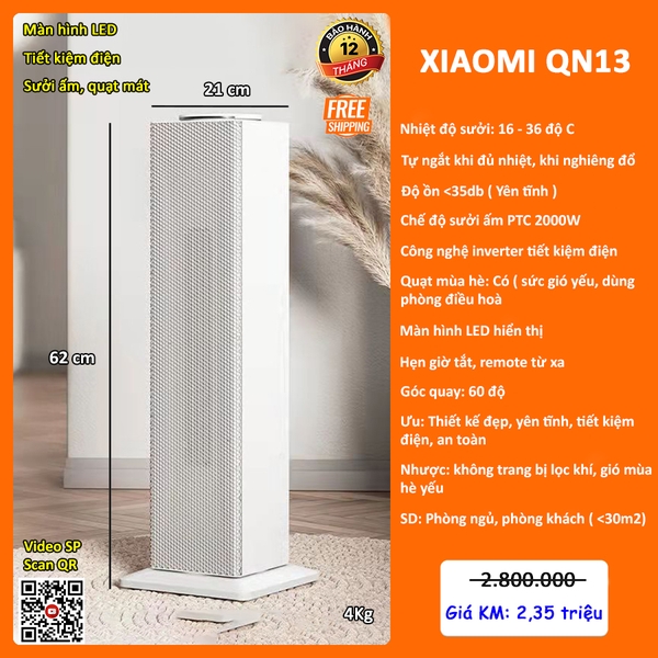 Máy Sưởi Xiaomi QN13 - Trắng