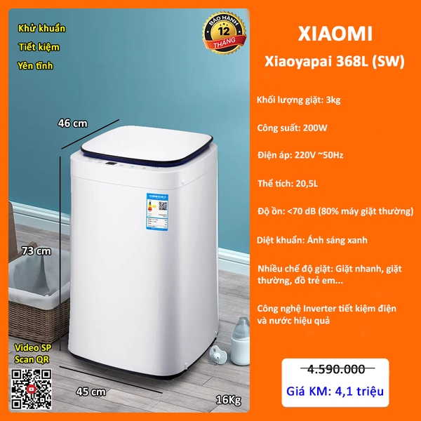 Máy giặt mini Xiaomi Xiaoyapai 368L