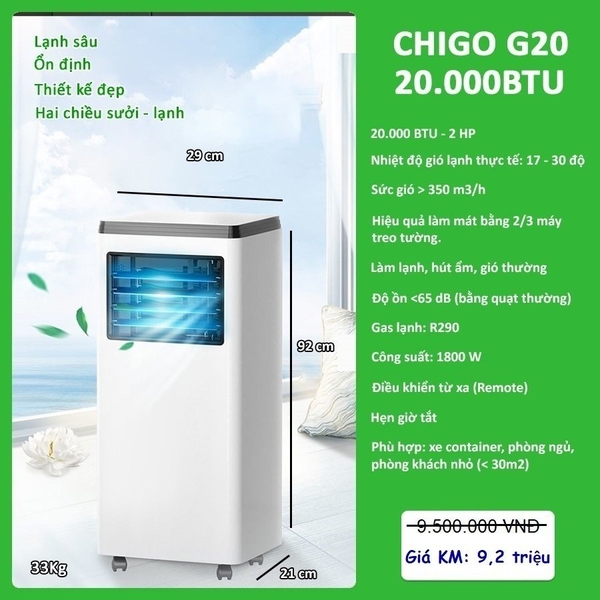 Điều hoà di động Chigo G20-20000BTU