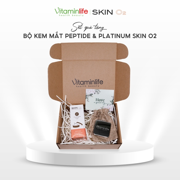 [SET QUÀ TẶNG] Bộ kem mắt Peptide + Platinum Skin O2