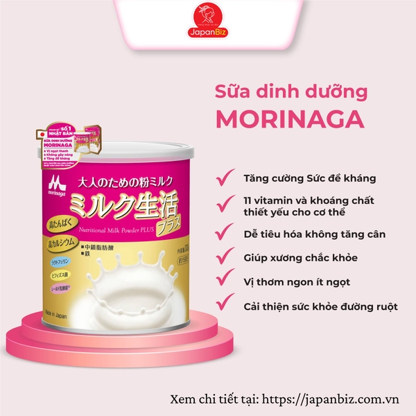 Sữa bột dinh dưỡng dành cho người lớn Morinaga Milk Life 300g