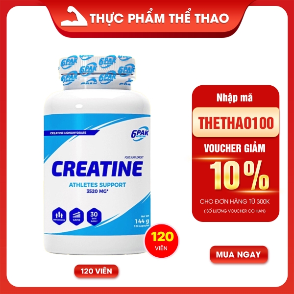 6PAK CREATINE (120 viên)