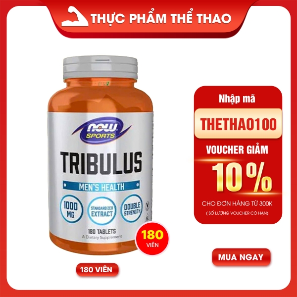 NOW Tribulus 1000mg (90 Viên) - Hỗ Trợ Tăng Hoocmon Nam Giới