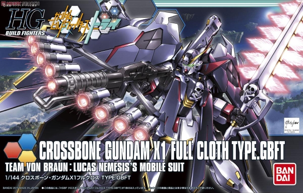 CROSSBONE GUNDAM X1 FULL CLOTH TYPE.GBFT HG BF 1/144 BANDAI
