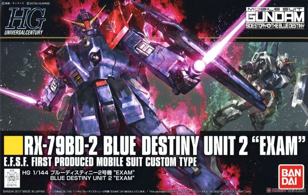 BLUE DESTINY UNIT 2 EXAM HG UC 1/144 BANDAI
