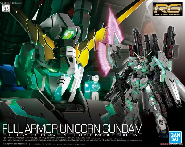 UNICORN GUNDAM FULL ARMOR FINAL BATTLE RG 1/144 BANDAI