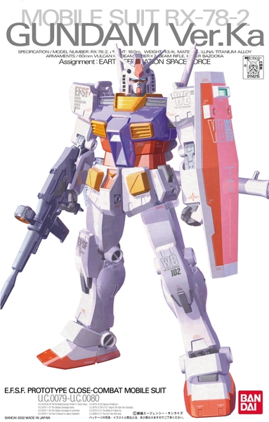 Bộ đồ chơi lắp ráp MG 1/100 RX-78-2 GUNDAM (Ver.Ka)