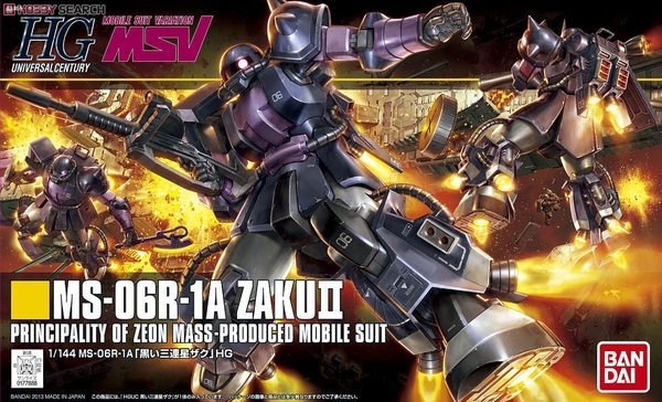 MS-06R-1A ZAKU II BLACK TRISTARS HIGH MOBILITY 1/144 HG UC BANDAI
