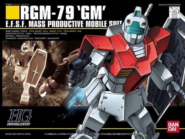 RGM-79 GM 1/144 HG UC BANDAI