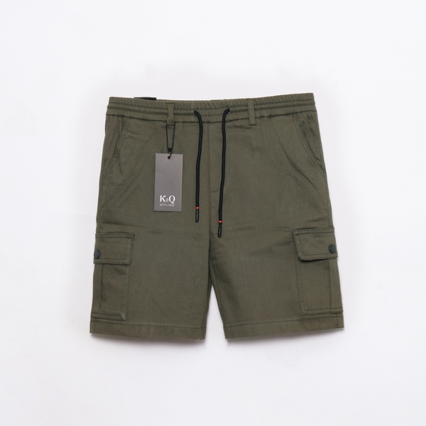 Quần Short Túi Hộp Kaki Co giãn Rêu