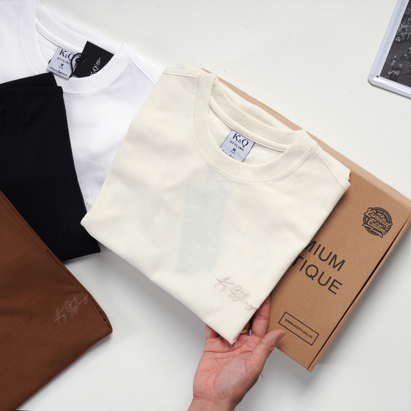 Áo thun cotton 100% cao cấp Kem NYC