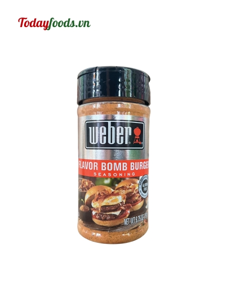 Gia vị ăn kiêng Weber vị burger xông khói Flavor Bomb Burger