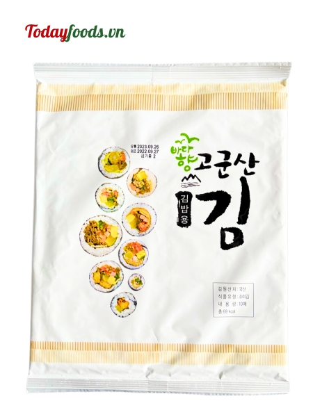 Lá rong biển cuộn cơm sushi Hàn Quốc (10 lá) 20G