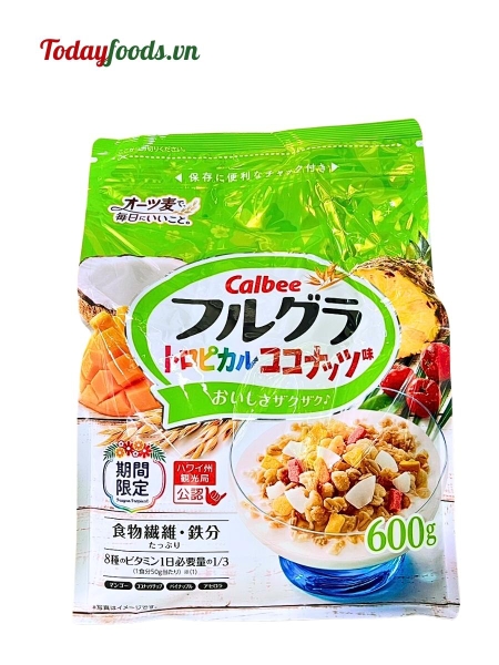 Ngũ Cốc Calbee Xanh Lá Vị Xoài Dừa 600G