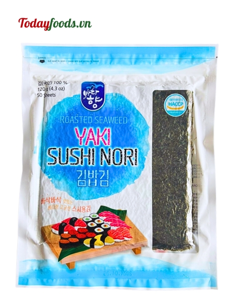 Rong biển cuộn cơm sushi Yaki Sushi Nori (50 lá) 140G