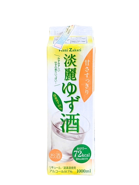Rượu Yuzu Kunizakari Tanrei Pack 7% 1000ML