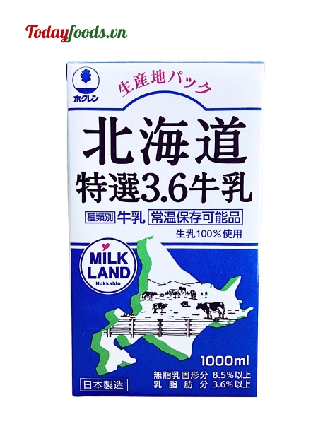 Sữa Tươi Nguyên Chất Tiệt Trùng Hokkaido Specially Select 3.6 1 Lít
