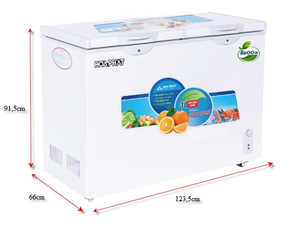 Tủ đông bán hàng 270l 2 ngăn