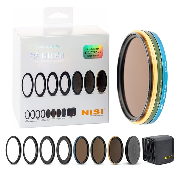 Bộ kính lọc Nisi Swift FS ND Kit (8+64+1000) 67/72/77/82mm