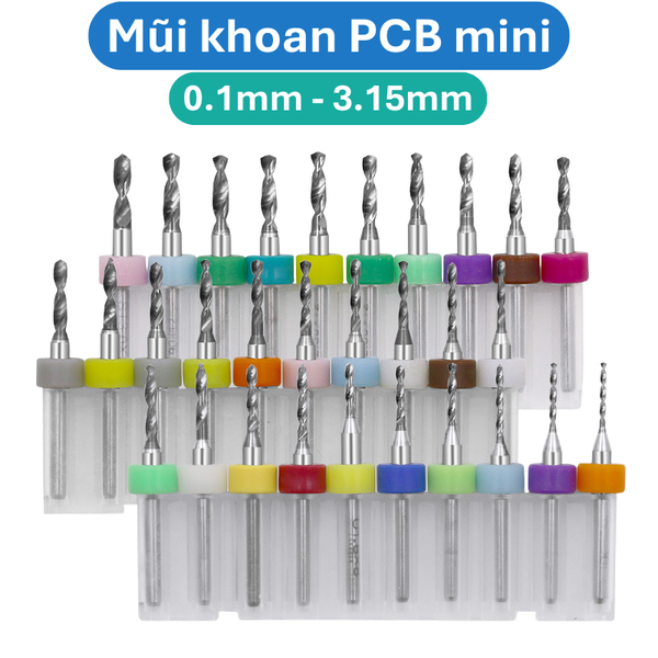 (2 Cái) Mũi khoan PCB, chuyên khoan, cắt, phay các vật liệu cứng như đá quý, vỏ chai, bo mạch