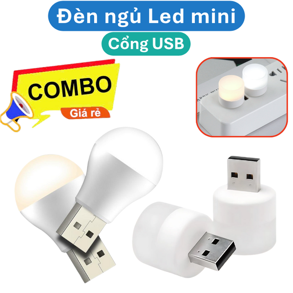 Đèn ngủ Led mini cổng USB siêu sáng nhỏ gọn tiện dụng