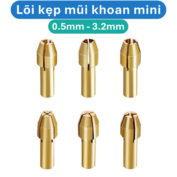 (5 Cái) Lõi kẹp mũi khoan bằng đồng thau nhiều kích thước
