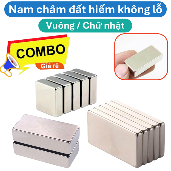 Nam châm đất hiếm vuông, chữ nhật siêu hút