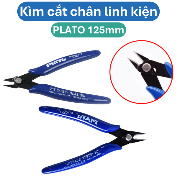Kìm cắt chân linh kiện PLATO 125mm