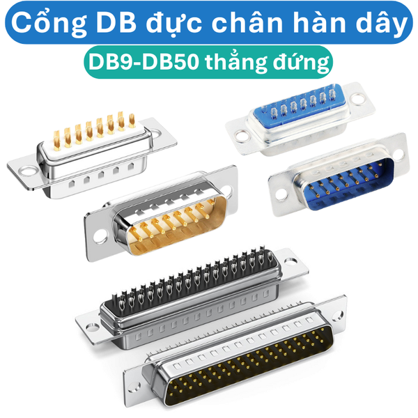 Cổng DB Đực 2/3 hàng chân hàn nối dây