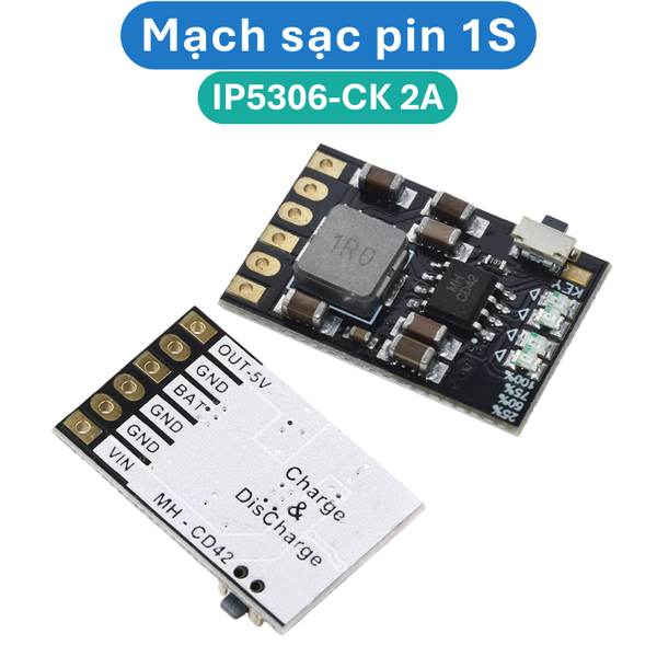Mạch sạc pin 1S có báo mức pin IP5306 - CK - 2A