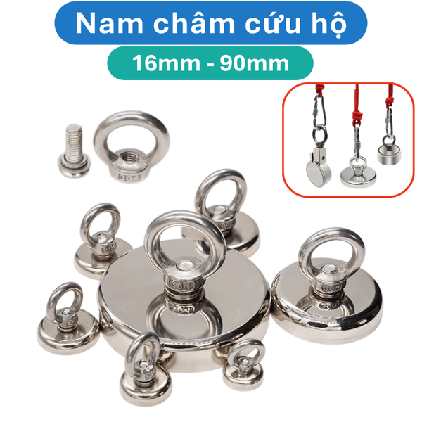 Nam châm cứu hộ siêu hút, Nam châm móc tròn