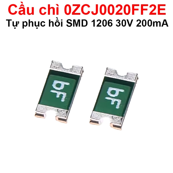 Cầu chì tự phục hồi chân dán SMD 1206 30V 200mA - 0ZCJ0020FF2E