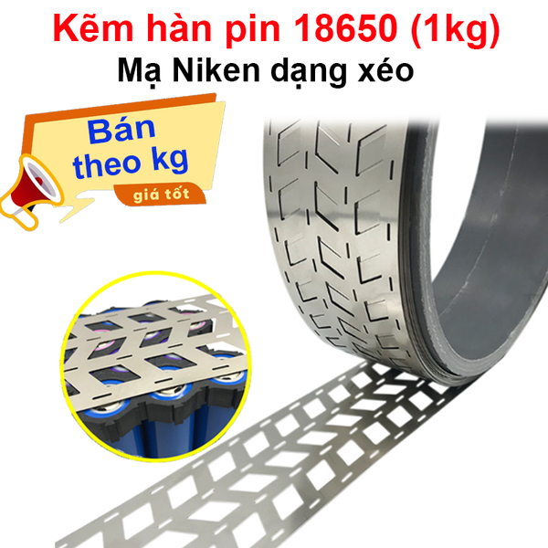 (1 Kg) Kẽm hàn pin 18650 xéo ( pin ghép sát hoặc dùng khung pin )