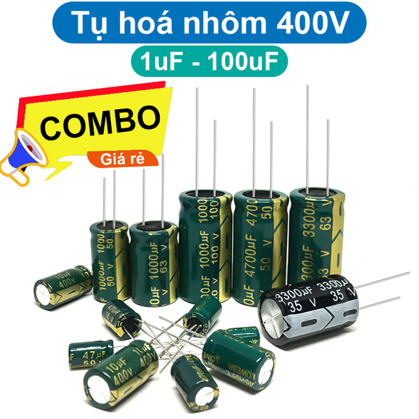 Tụ hoá, tụ điện nhôm chân cắm 400V