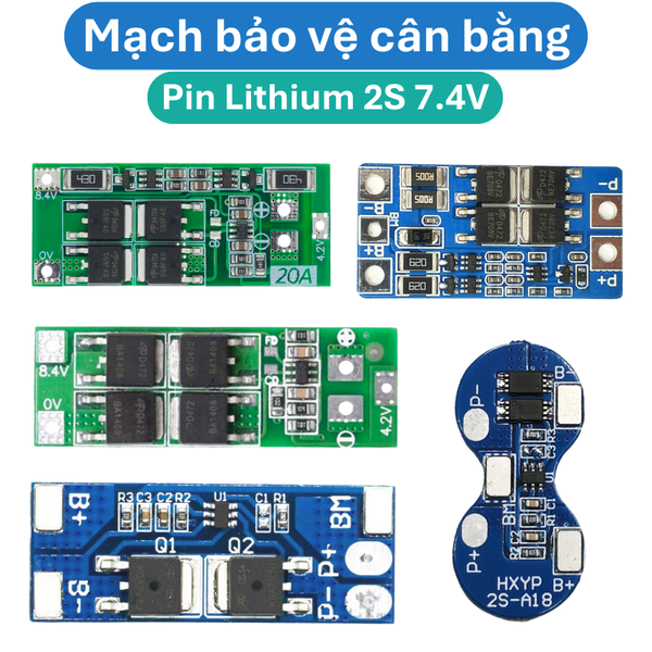 Mạch bảo vệ cân bằng pin Lithium 2S 7.4V ( pin 3.7V) không kẽm hàn